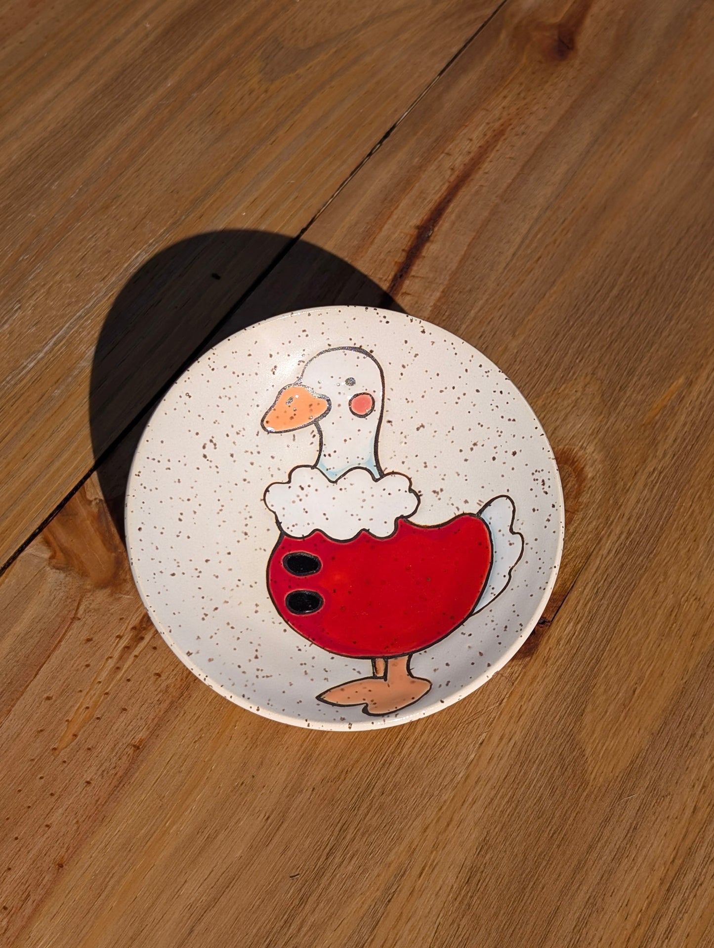 Christmas goose trinket dish