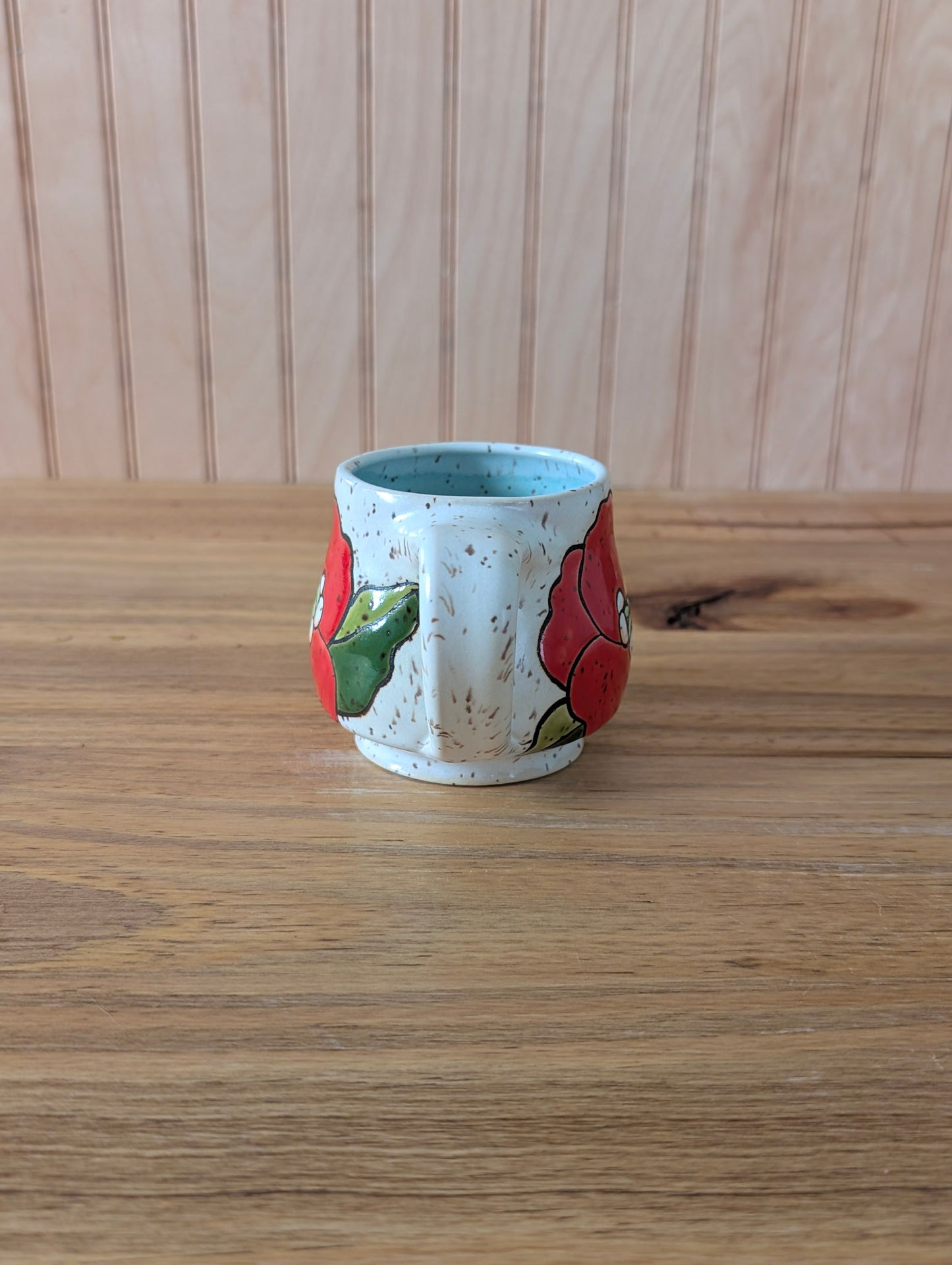 poppy espresso mug in red