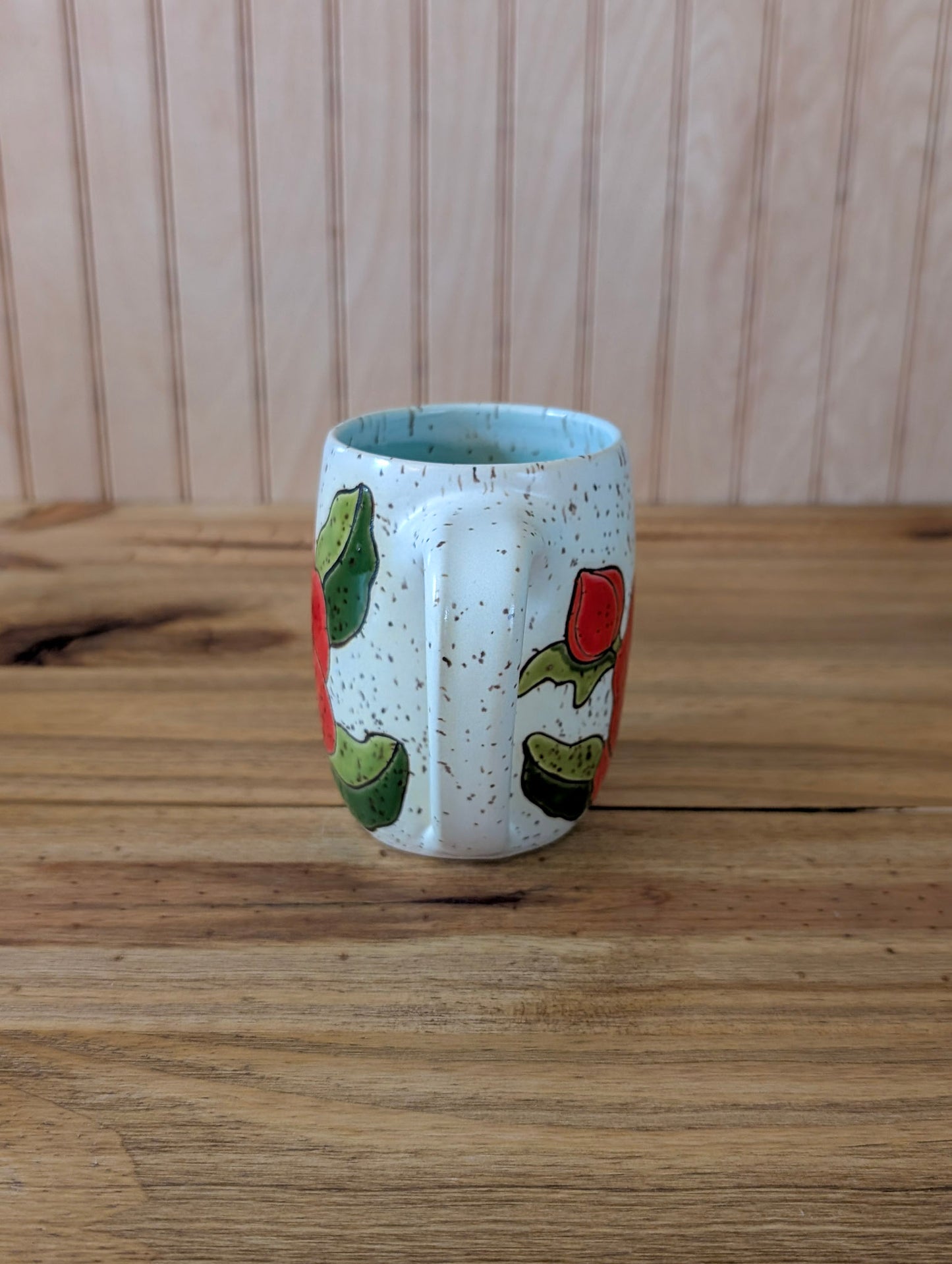 poppy mug in red