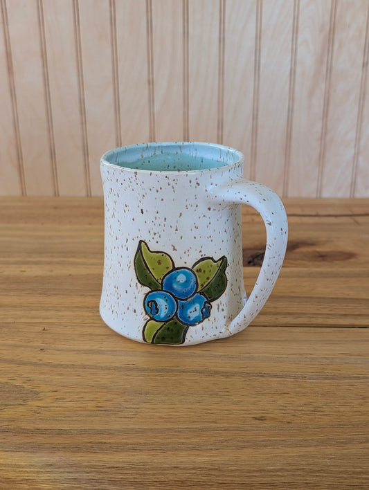 blueberry emblem mug two