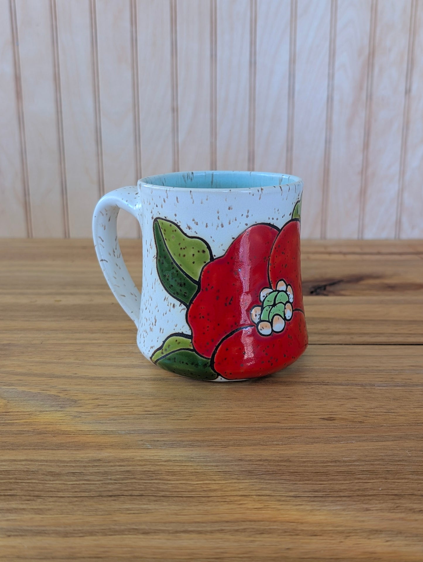 poppy mug in red