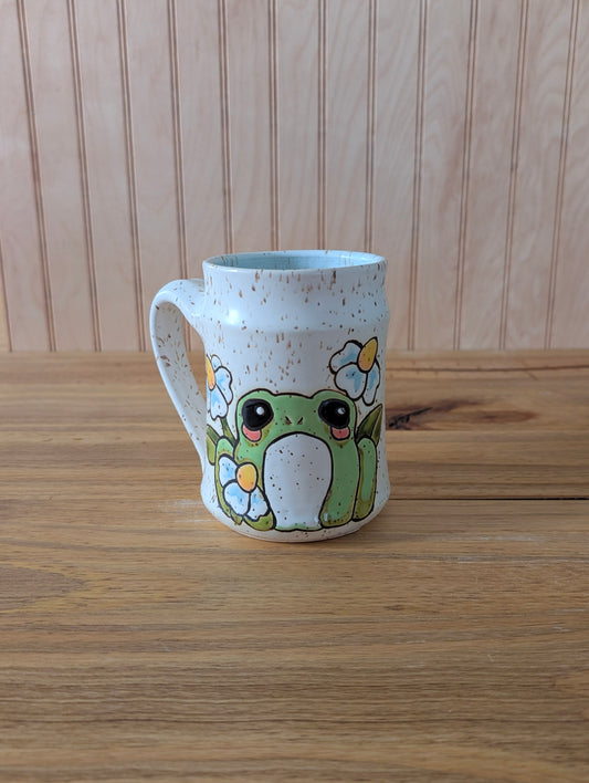 frog flower mug