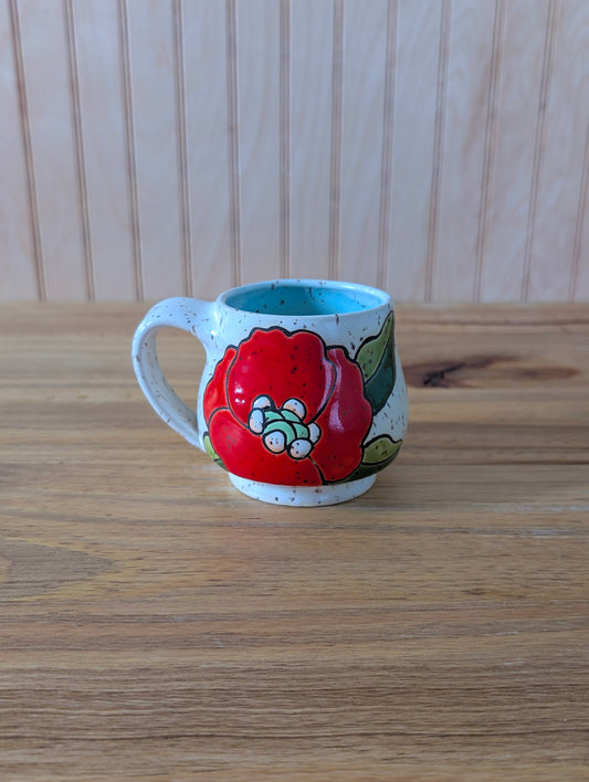 poppy espresso mug in red