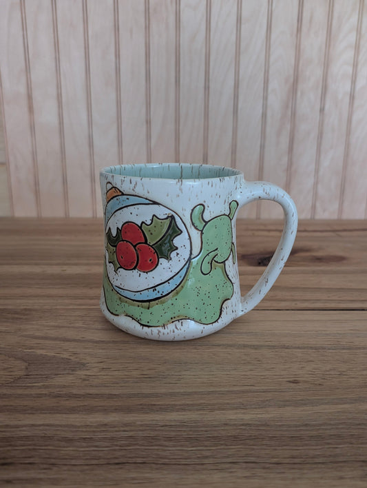 Christmas snail mug 1