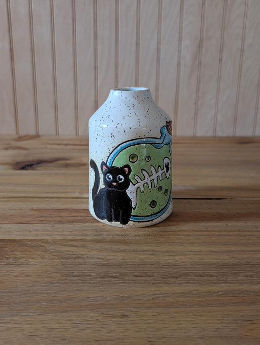 cat fishbone potion bottle bottleneck dispenser