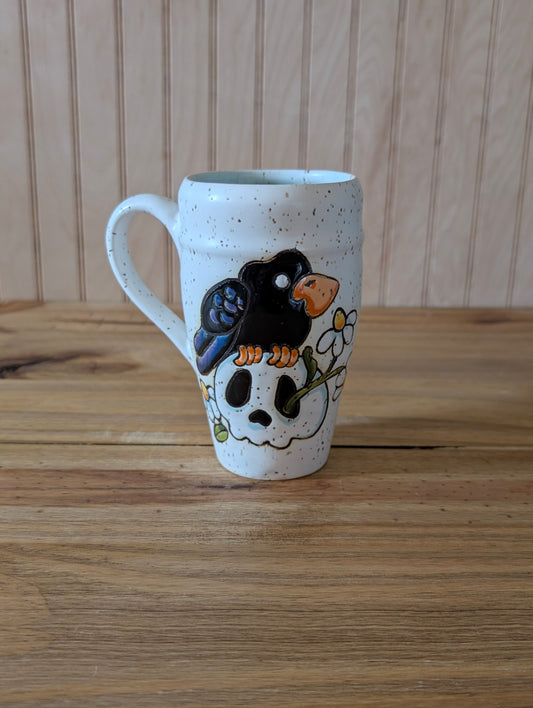 crow skull tumbler