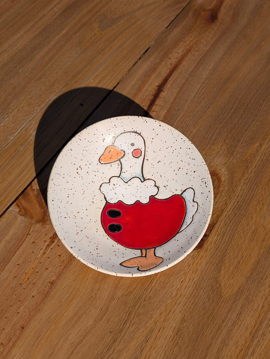 Christmas goose trinket dish