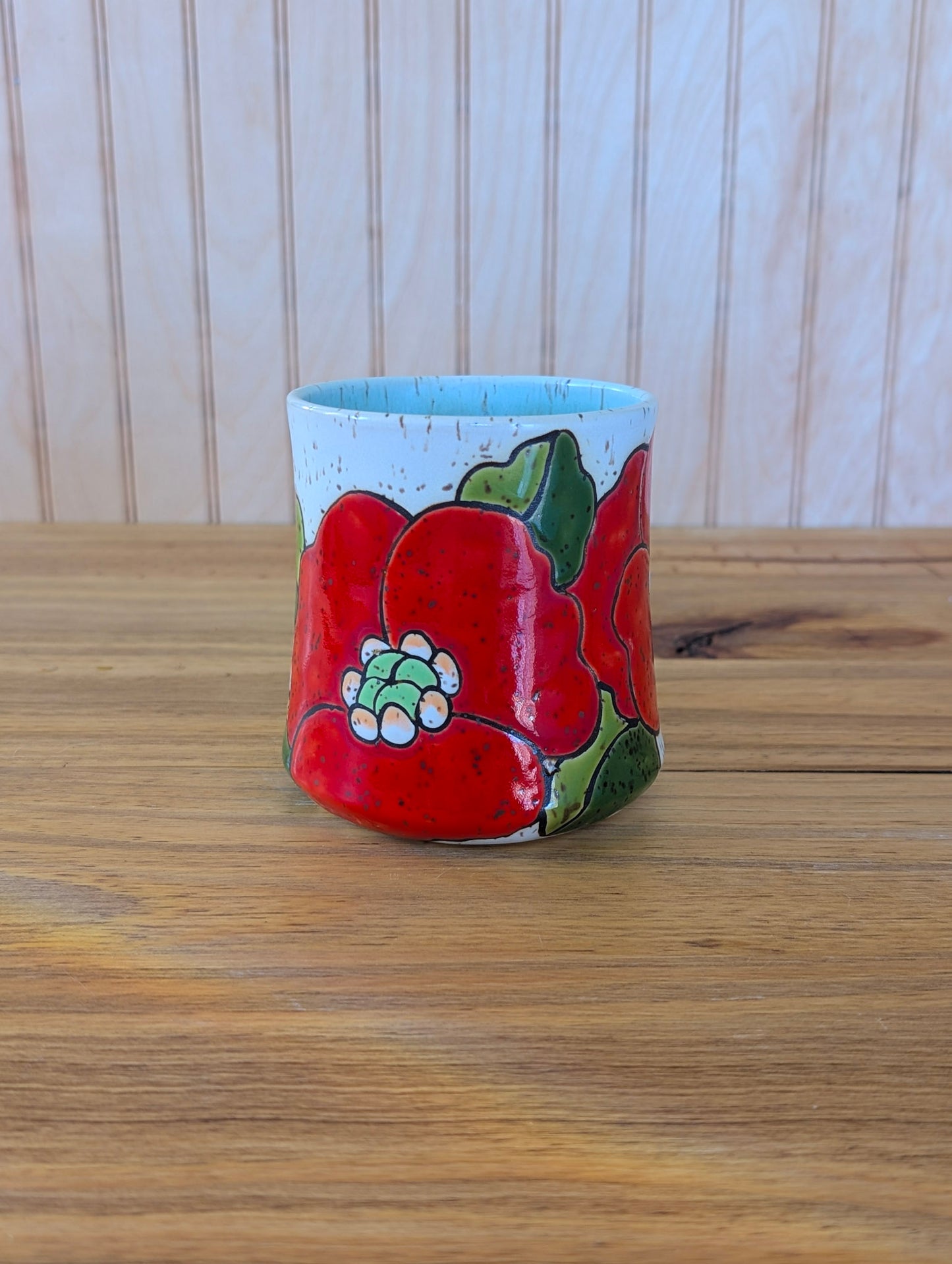 poppy mug in red