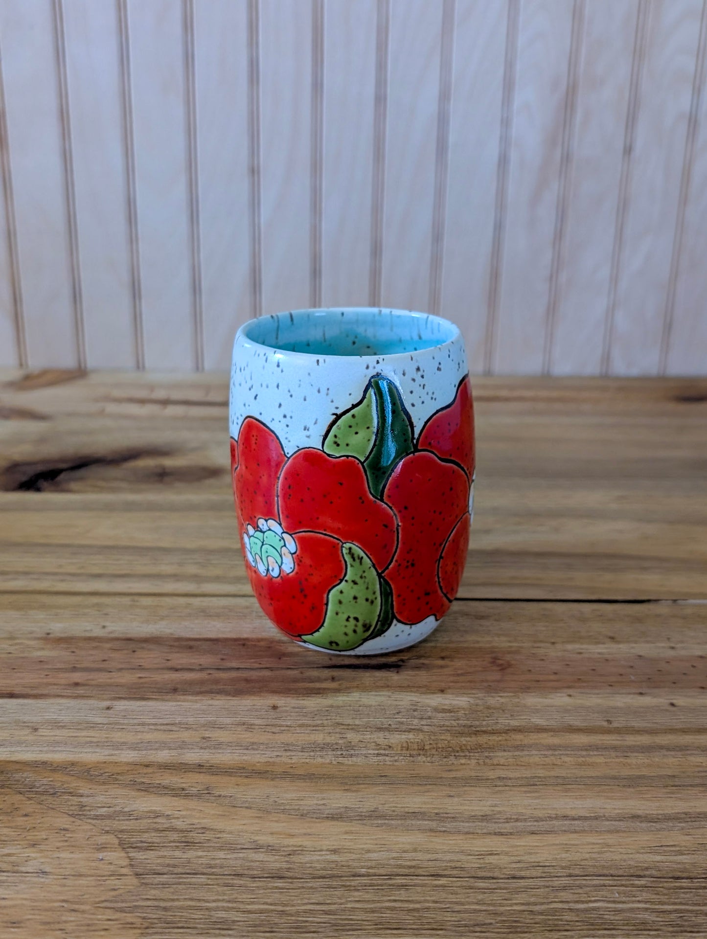 poppy mug in red