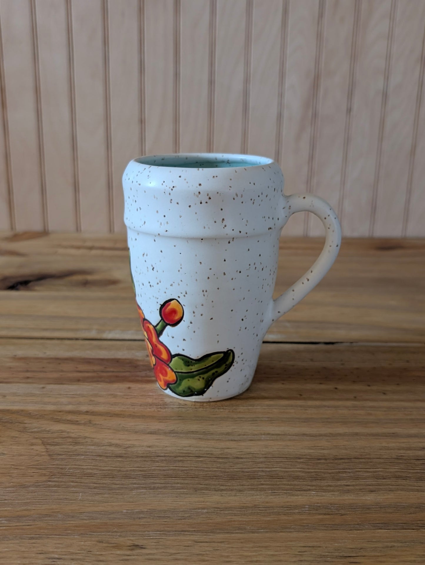 skull flower mushroom travel tumbler with handle