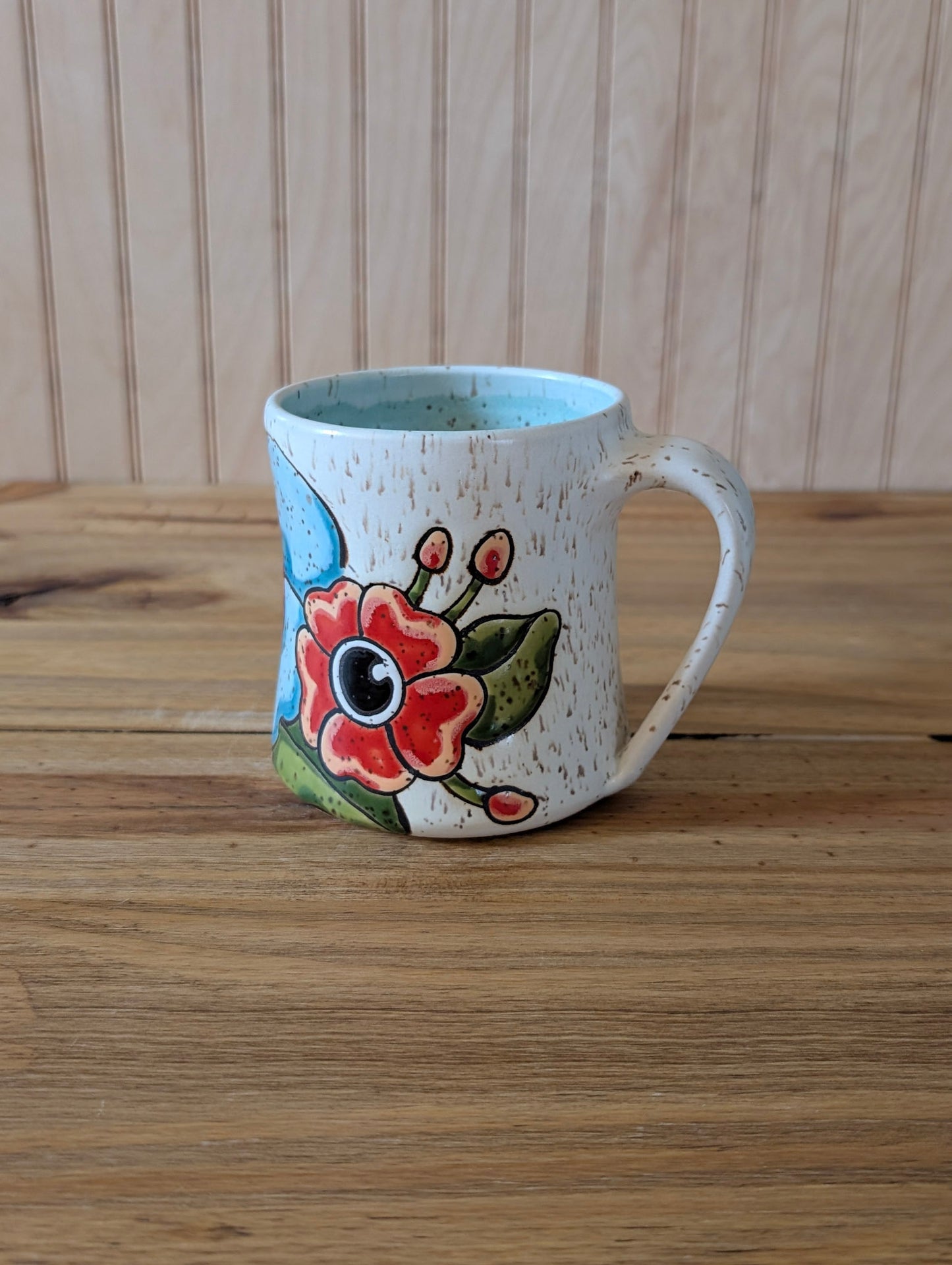 horned skull flower mug with gs