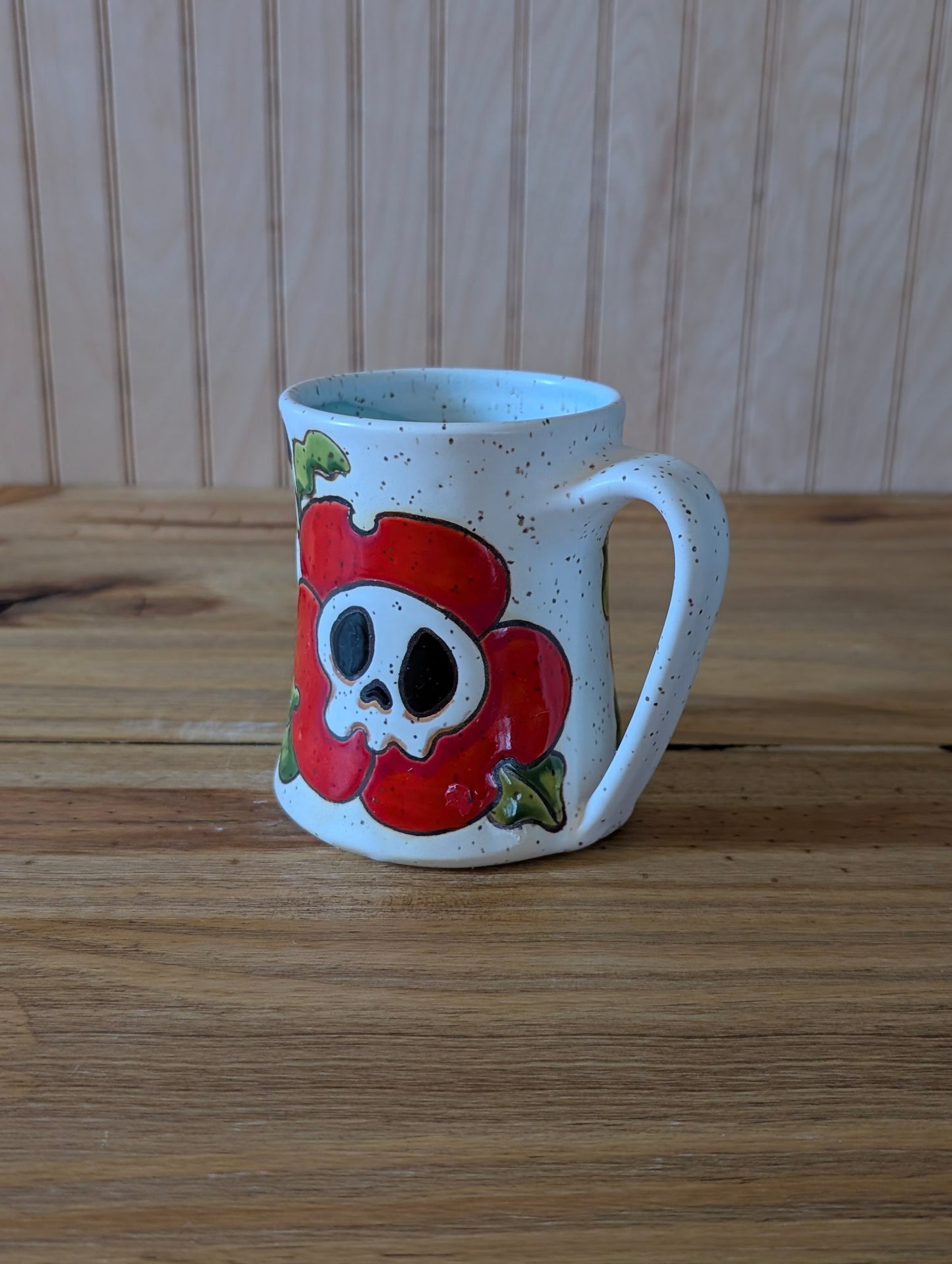 skull flower and mushroom mug