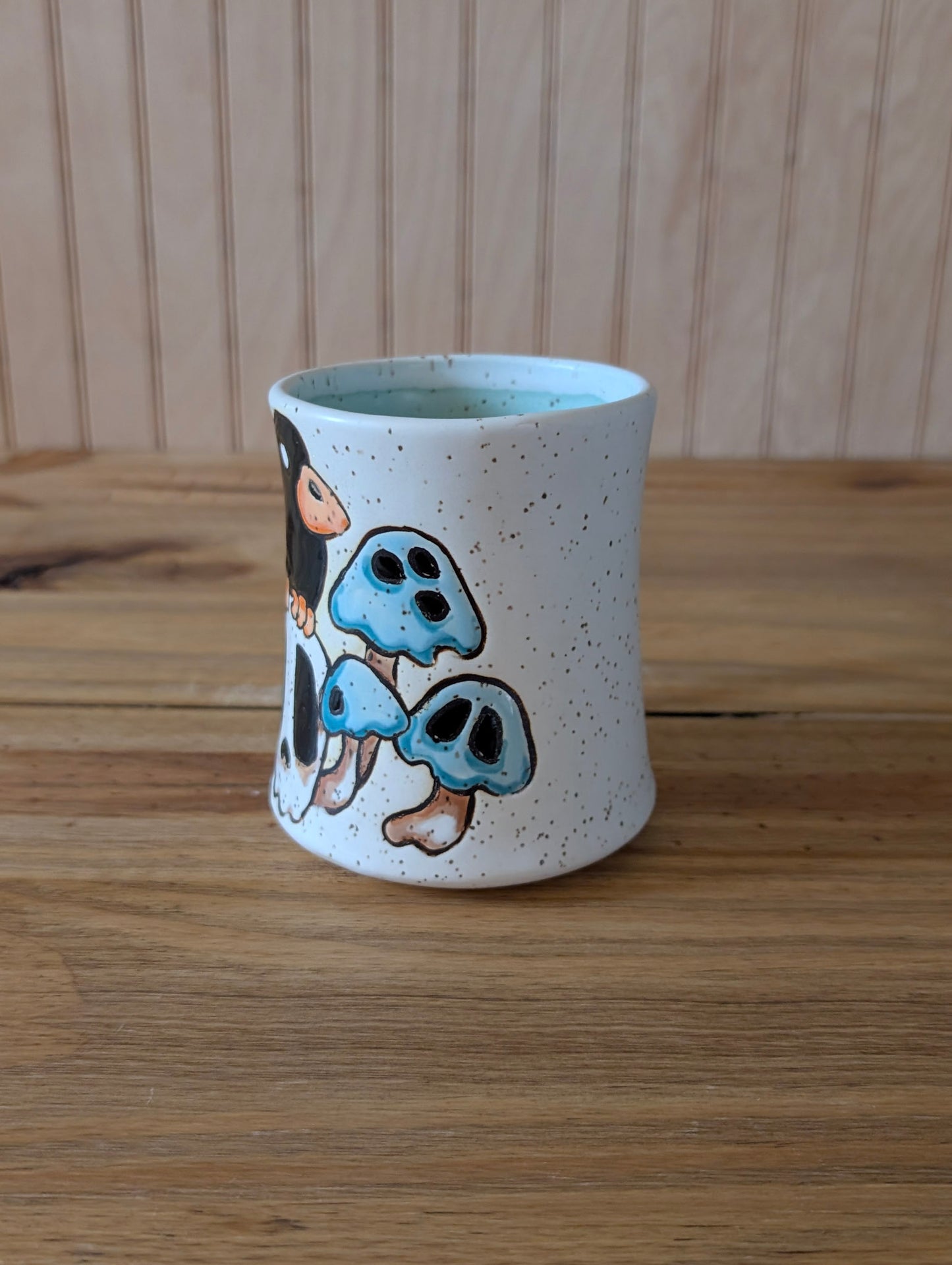 crow skull mug