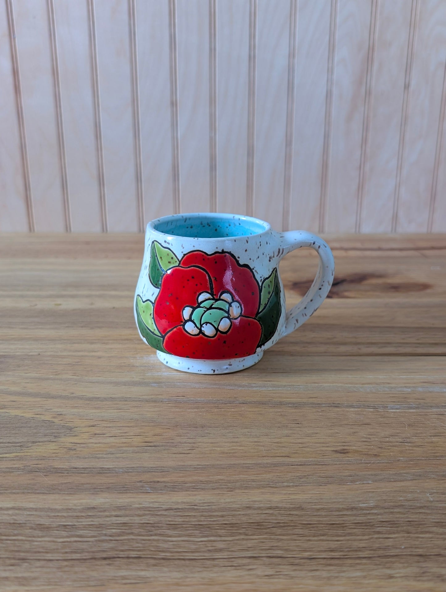 poppy espresso mug in red