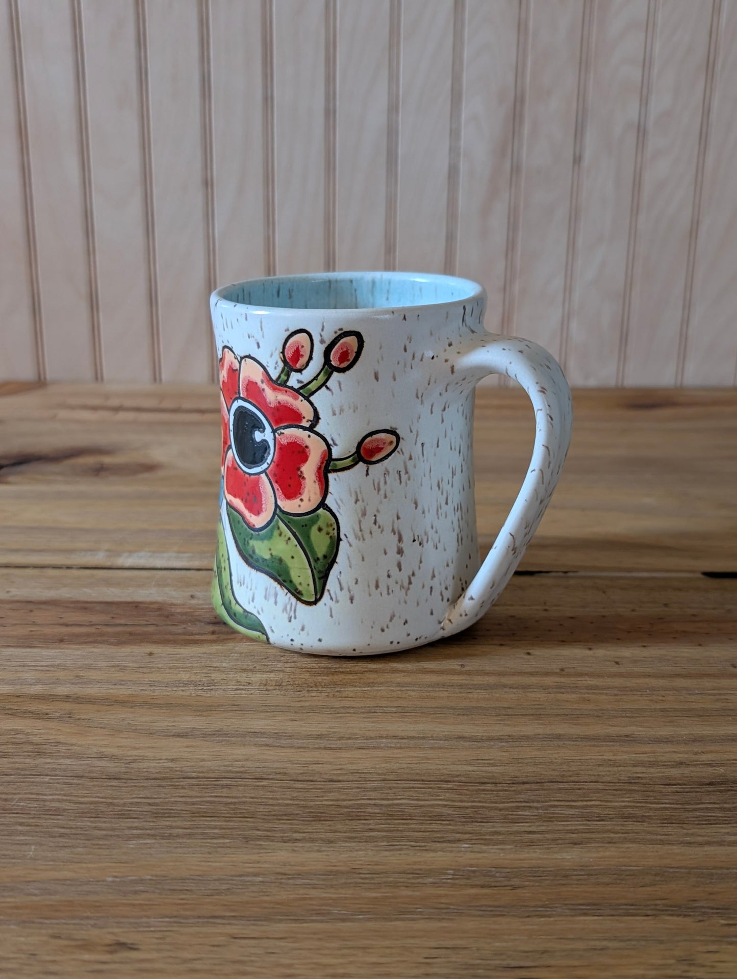 skull flower mug