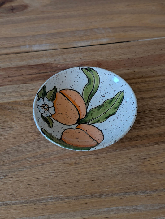 small trinket dish- peaches