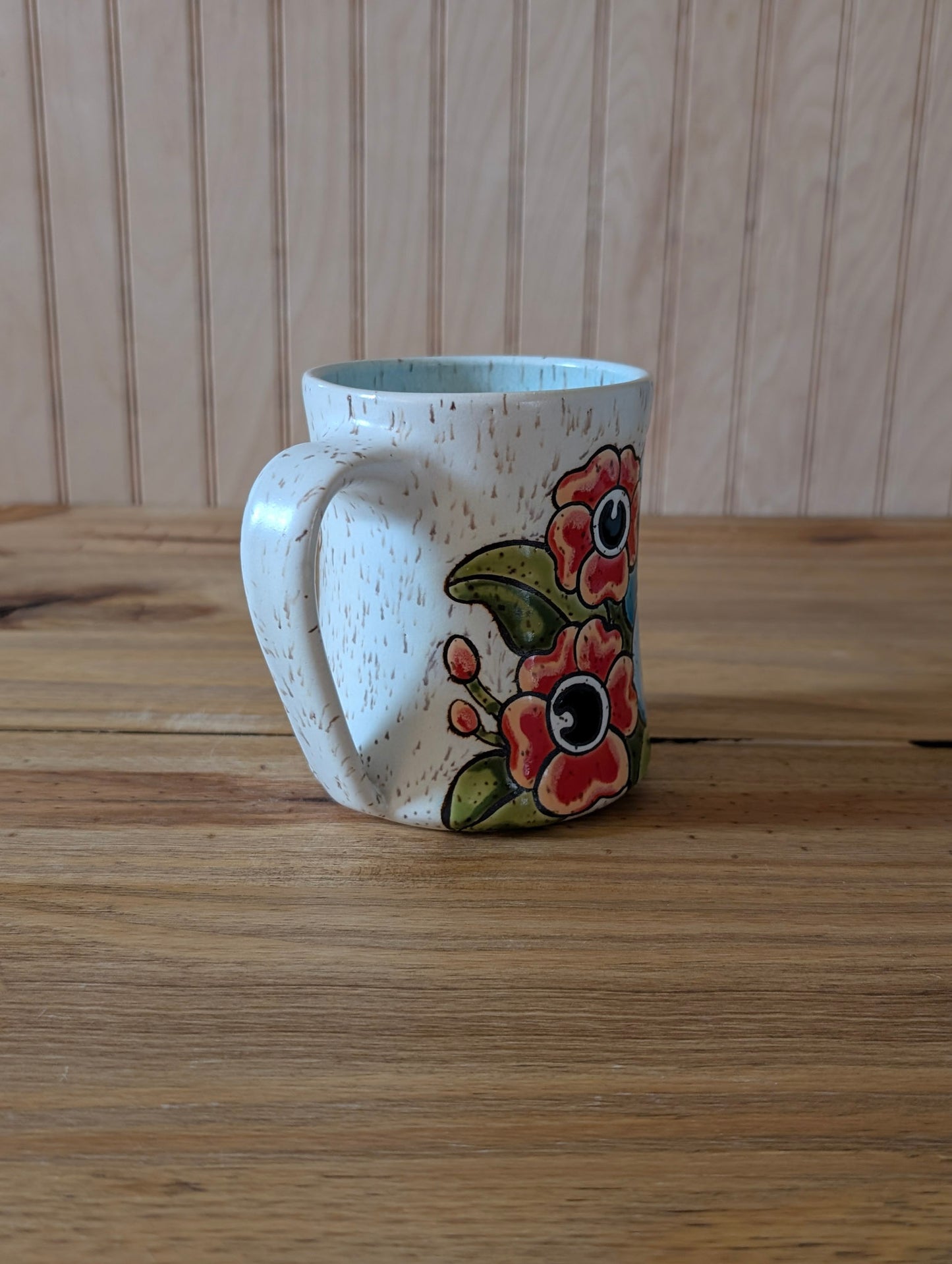 skull flower mug