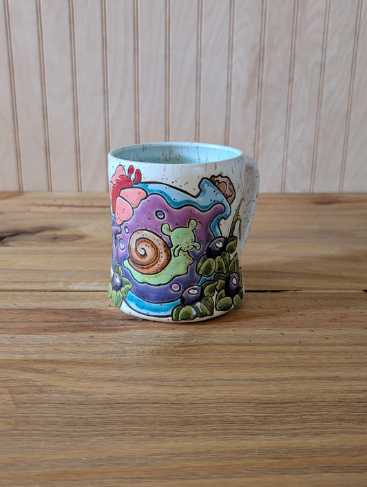 potion bottle with trapped snail