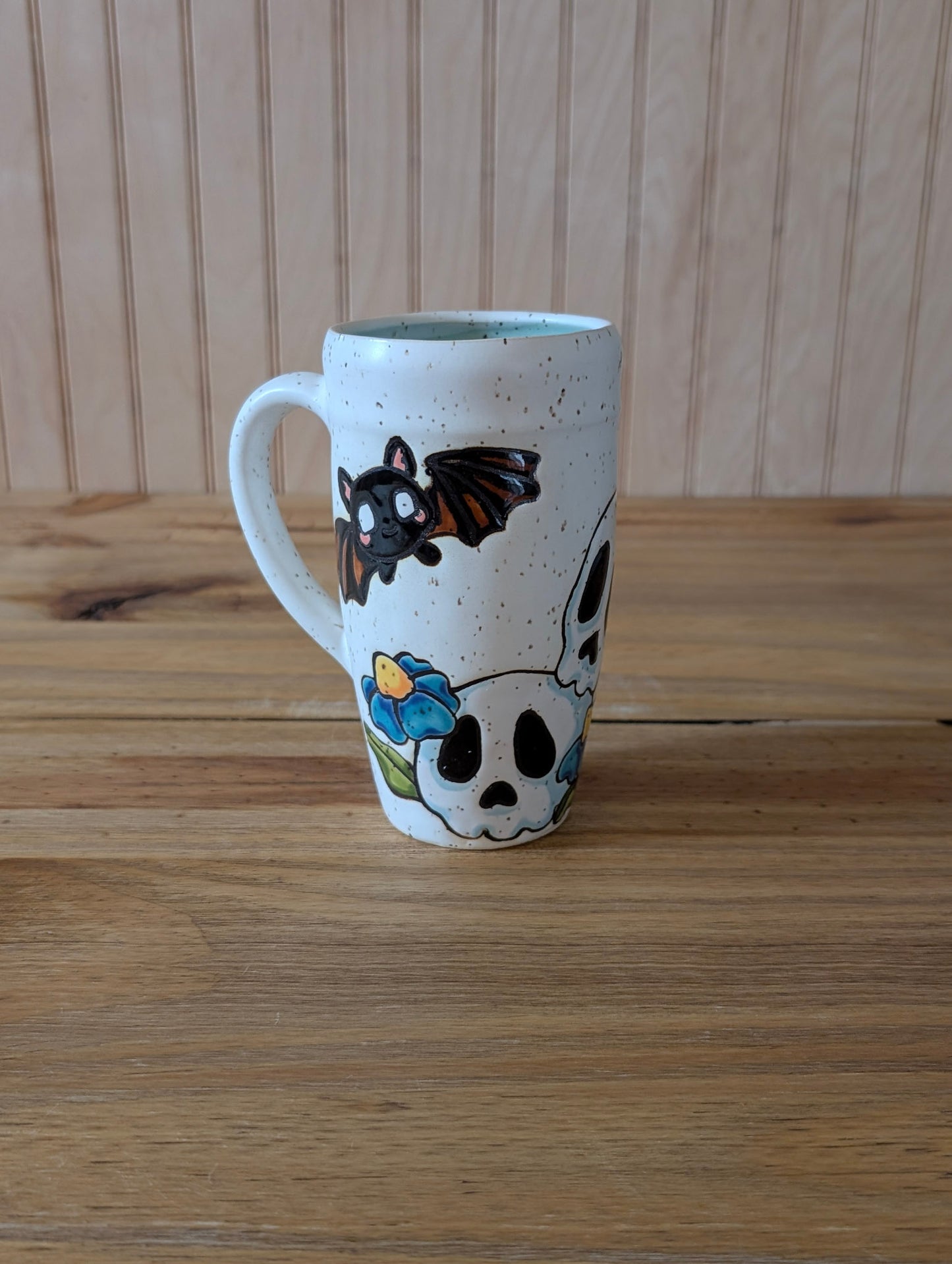 skull bat and crow tumbler