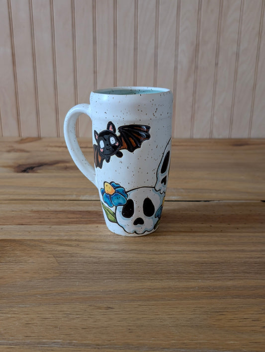 skull bat and crow tumbler