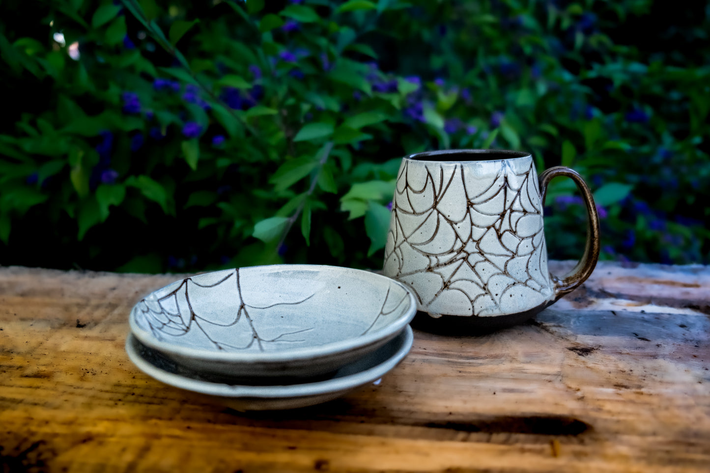 Spider web mug