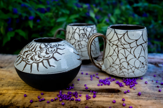 Spider web mug